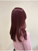 ブリーチなしカラー＊艶ピンクブラウン