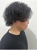メンズミディアムウルフ波巻パーマスパイラルパーマ太田新田