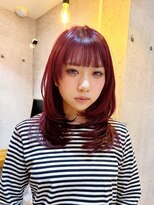 ブロッサム 池袋店(Blossom)&nbsp;ダークレッド/ナチュラルレイヤー/ブラウン/夏/池袋