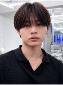 メンズカットメンズヘアシースルーマッシュダウンパーマ
