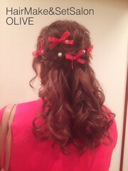 Olive＊双子ハーフアップ