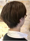 30代40代人気♪襟足すっきり大人耳掛けフレンチ丸みショート