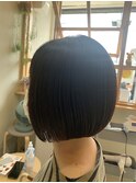 【大人可愛い】ぱつっとボブ 切りっぱなしボブ 小顔 ミニボブ