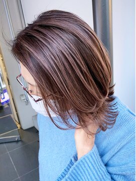 アイティー バイ アルバム 中野店(IT by ALBUM) シャドールーツボブ_セクションカラーペールベージュ_ba381921