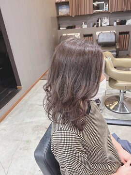 ディッシュ 五反田(dish) バイオレットベージュ、ゆるっとセミロング☆五反田美容院