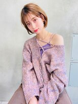 メーヴェ(Mowen) mowen 南堀江　丸みショート×アッシュカラー×外国人風