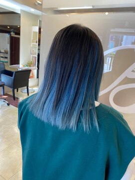 ヘアースペースブルーム プリュス 石橋店(HAIR SPACE BLOOM plus) 【石橋/ハイライトカラー】デザインカラー白髪ぼかしハイライト