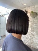 髪質改善ストレート、顎したミニボブ【千葉】
