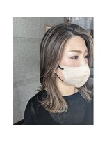 ヘアメイク アージュ 大野城 下大利店(HAIR MAKE age) 白髪ぼかしインナーハイライトカラー　30代40代50代