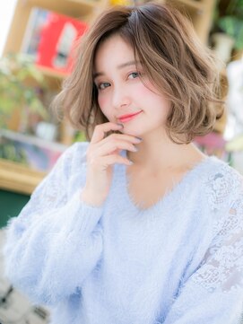 カバーヘア ブリス 戸田公園西口店(COVER HAIR bliss) 外国人風ハイライトボブパーマこなれヘアc5戸田公園10代20代30代