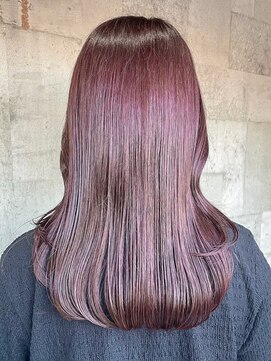 ミルヘアデザイン(mil hair design) ダブルカラーピンクベージュベージュカラーケアブリーチレイヤー