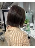 Dicency(マオ)ブリーチなしオリーブベージュ×ボブ
