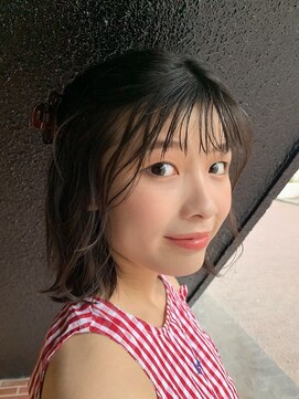 クラヴィア エクラート 梅田店(CLAVIA.ECLART) 切りっぱなしミディアムへア◇ヘアアレンジ[梅田]