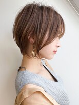 ライナス(Linus) 20代30代大人可愛いブラウン★小顔ボブ丸みショートウルフカット
