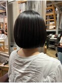 大人ボブ×縮毛矯正/集中ケアで艶とまとまりUP!