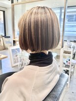 リグリー(regree)&nbsp;刈り上げボブ/ミニボブ/ハイライト/ベージュ/髪質改善