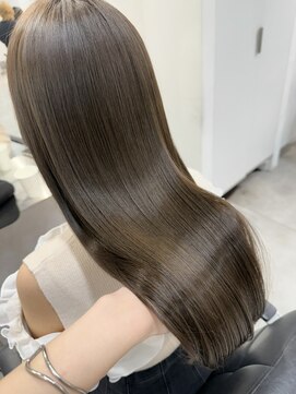 ハオ(hao) 【hao渋谷】akane オリーブベージュロングレイヤー10代20代30代