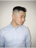 BURGメンズカットアップバングスパイキーショートスキンフェード