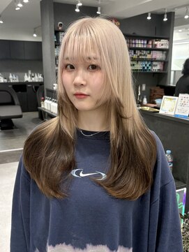 いろあそび 八王子 【ルーツカラー】ホワイトベージュ×ブラウン