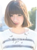 大人ガーリー/チョコレート/プリカール/小顔カット/外ハネボブ