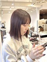 ネオリーブウリ 二子玉川店(Neolive uri)&nbsp;ミディアムヘア暗めカラーデザインカラーフェイスフレーミング