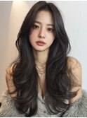 ダブルカラー/前髪カット/インナーカラー/レイヤーカット/韓国