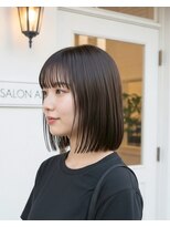 アズグロウヘアー(AS GROW HAIR) ぱつっとラインのナチュラルストレートボブ