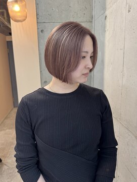 ラニヘアサロン(lani hair salon) ミルクティーベージュ/ミルクティー/ボブ/ブリーチ/ハイトーン