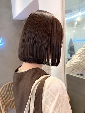 ロンドアジュール 横浜(Lond azur) ダークパープル/ボブ/ブリーチなし/オリーブベージュ/横浜