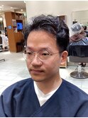メンズツーセクションパーマスタイル