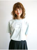 重ねバングでガーリーロブ