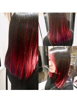 ディーリンク 南橋本店(HAIR MAKE DLINK) 派手髪レッドパープル