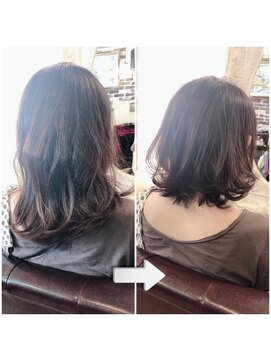 ジャンプッシュ 平尾(JUMPUSH) 【西鉄平尾　美容院 JUMPUSH】すっきりボブミディ