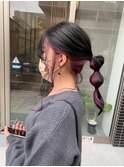 インナーカラーと簡単アレンジ