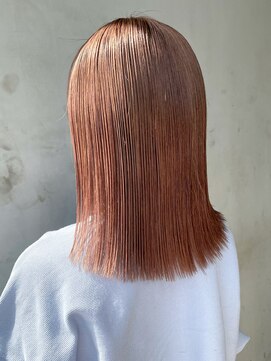 アイティーバイアルバム 下北沢店(IT by ALBUM) ピンクブラウン_外ハネボブセクションカラー_ba386621