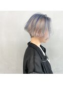 #トレンチショート×紫陽花カラー
