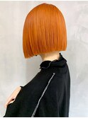 オレンジボブ_チェリーブラウンフェミニンロング_ba328312