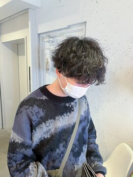 アルジャーノン グリーン(ALGERNON GREEN) センターパート メンズ 10代 20代 30代 マッシュ ウルフ