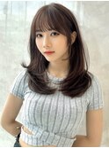 ワンカールレイヤーカット顔まわり小顔前髪