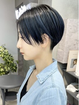 ヴェイン 渋谷(vain) 大人かっこいい小顔ひし形ベリーショート黒髪渋谷原宿