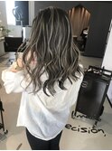 ハイライトカラーミルクティーベージュケアブリーチダブルカラー