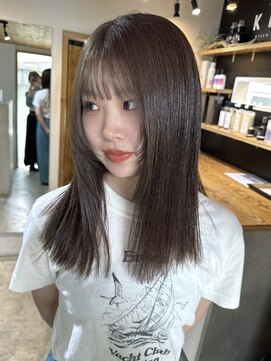 キラ 渋谷(KILLA) デザインカラー_レイヤーカット_オリーブベージュ