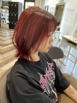 アンジェロ カリノ(Angelo Carino) 【トレンド】チェリーピンク_くびれヘア☆10代/20代/30代/40代