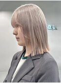 ミルクティーベージュダブルカラーインナーカラーショートボブ