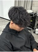 スペインカール 刈り上げ眉カットツイストスパイラルパーマ