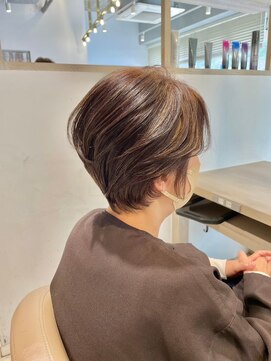 アース 東戸塚店(HAIR & MAKE EARTH) グレージュアッシュグレージュショートカットミニウルフ