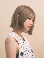 ガーデンヨコハマ(GARDEN YOKOHAMA) ボブ ホワイトグレージュ デジタルパーマ チェリーブラウン