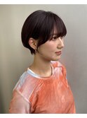 丸みショートシースルーバングくびれショートボブミニボブ