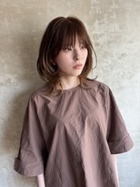 メロウ(mellow) レイヤーカット×ベージュ