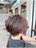 ピンクベージュショート/恵比寿渋谷/白髪ぼかしハイライト2508